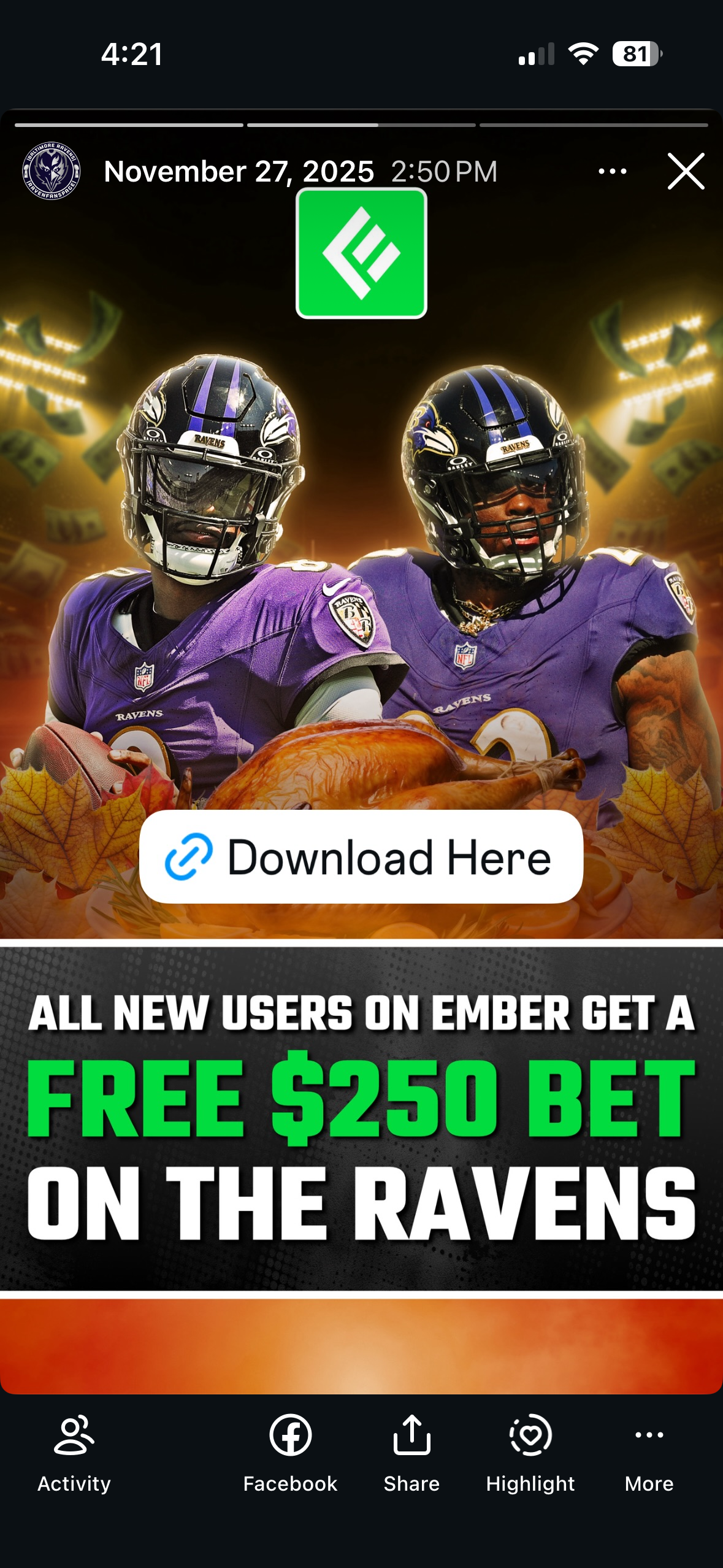 Ember sportsbook promotion story