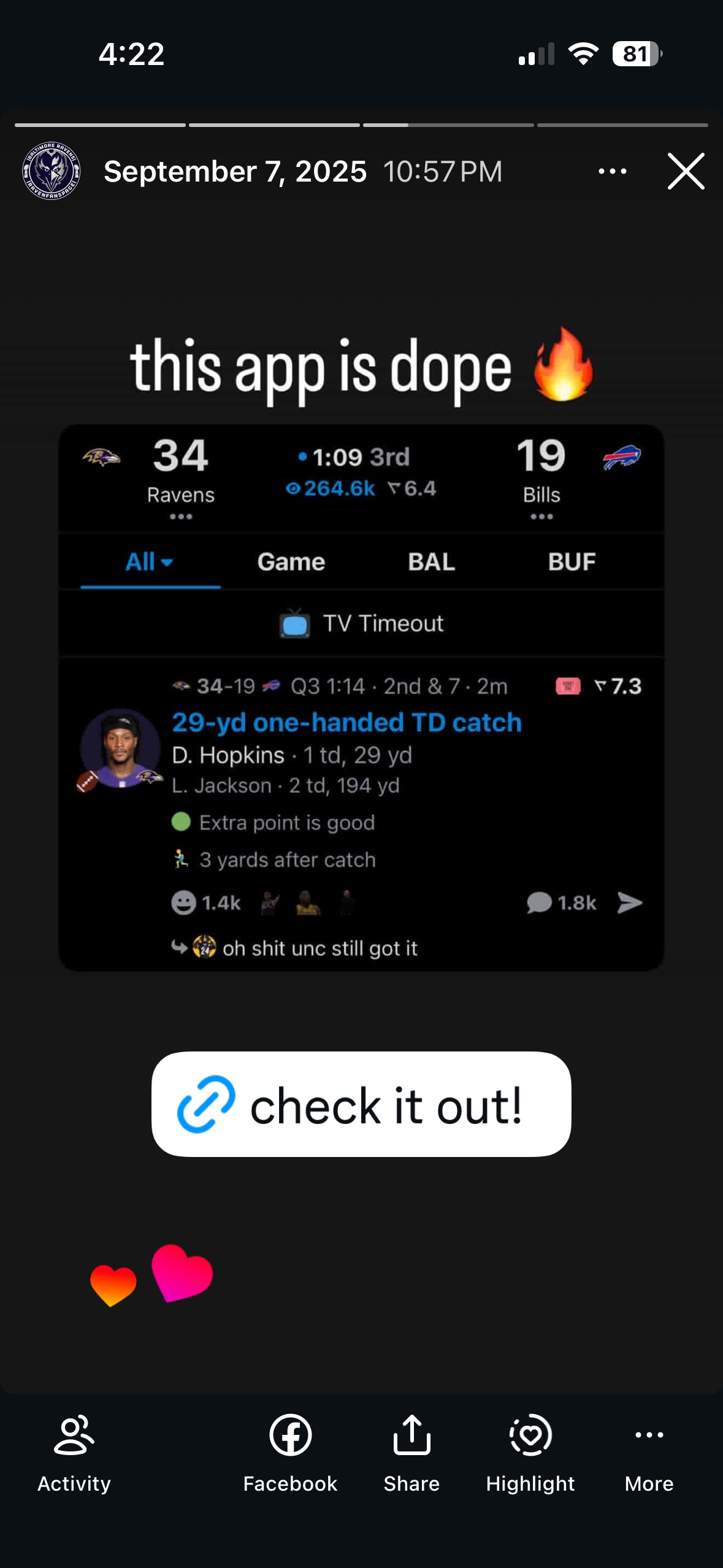 Real Sports live score story